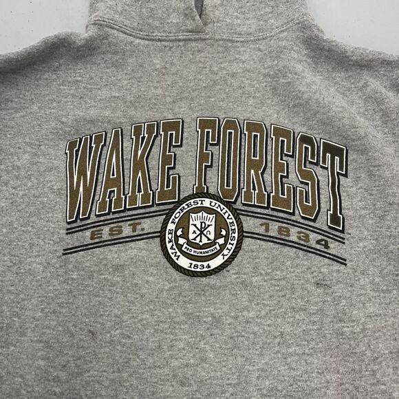 Vintage Y2k Wake Forest University Grey Hoodie - Picture 2 of 3